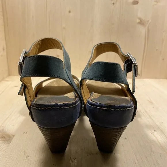 John Fluevog Women’s Size 8 Teal Sandals, Buckle S - Picture 6 of 10